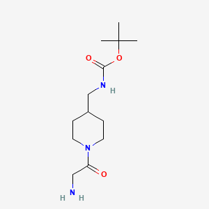 molecular formula C13H25N3O3 B7915277 [1-(2-Amino-acetyl)-piperidin-4-ylmethyl]-carbamic acid tert-butyl ester 