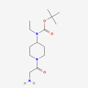 molecular formula C14H27N3O3 B7915335 [1-(2-Amino-acetyl)-piperidin-4-yl]-ethyl-carbamic acid tert-butyl ester 