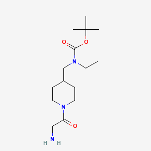 molecular formula C15H29N3O3 B7915343 [1-(2-Amino-acetyl)-piperidin-4-ylmethyl]-ethyl-carbamic acid tert-butyl ester 