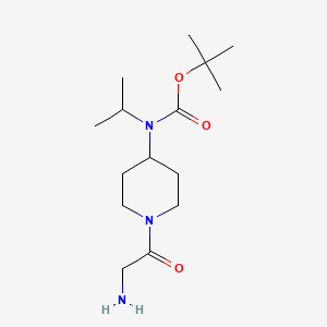 molecular formula C15H29N3O3 B7915356 [1-(2-Amino-acetyl)-piperidin-4-yl]-isopropyl-carbamic acid tert-butyl ester 