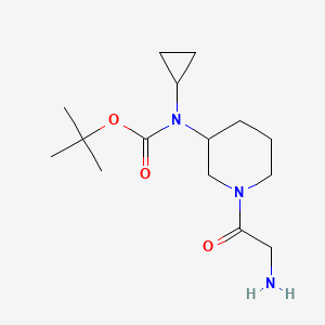 molecular formula C15H27N3O3 B7915374 [1-(2-Amino-acetyl)-piperidin-3-yl]-cyclopropyl-carbamic acid tert-butyl ester 