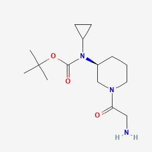 molecular formula C15H27N3O3 B7915377 [(S)-1-(2-Amino-acetyl)-piperidin-3-yl]-cyclopropyl-carbamic acid tert-butyl ester 