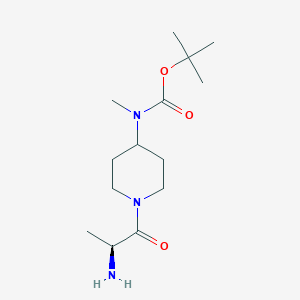 molecular formula C14H27N3O3 B7915425 [1-((S)-2-Amino-propionyl)-piperidin-4-yl]-methyl-carbamic acid tert-butyl ester 