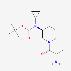 molecular formula C16H29N3O3 B7915461 [(S)-1-((S)-2-Amino-propionyl)-piperidin-3-yl]-cyclopropyl-carbamic acid tert-butyl ester 