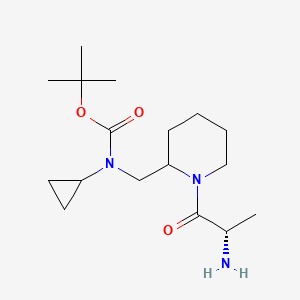 molecular formula C17H31N3O3 B7915468 [1-((S)-2-Amino-propionyl)-piperidin-2-ylmethyl]-cyclopropyl-carbamic acid tert-butyl ester 