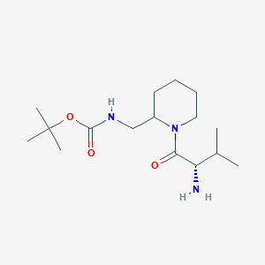 molecular formula C16H31N3O3 B7915497 [1-((S)-2-Amino-3-methyl-butyryl)-piperidin-2-ylmethyl]-carbamic acid tert-butyl ester 