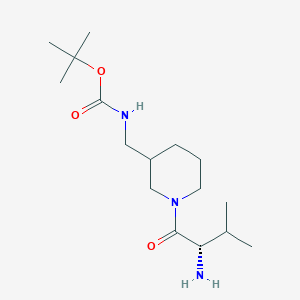 molecular formula C16H31N3O3 B7915505 [1-((S)-2-Amino-3-methyl-butyryl)-piperidin-3-ylmethyl]-carbamic acid tert-butyl ester 