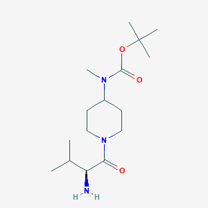 molecular formula C16H31N3O3 B7915535 [1-((S)-2-Amino-3-methyl-butyryl)-piperidin-4-yl]-methyl-carbamic acid tert-butyl ester 