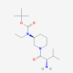 molecular formula C17H33N3O3 B7915578 [(S)-1-((S)-2-Amino-3-methyl-butyryl)-piperidin-3-yl]-ethyl-carbamic acid tert-butyl ester 