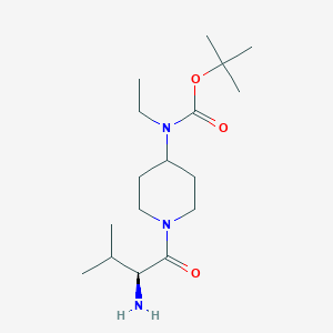 molecular formula C17H33N3O3 B7915580 [1-((S)-2-Amino-3-methyl-butyryl)-piperidin-4-yl]-ethyl-carbamic acid tert-butyl ester 