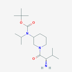 molecular formula C18H35N3O3 B7915589 [1-((S)-2-Amino-3-methyl-butyryl)-piperidin-3-yl]-isopropyl-carbamic acid tert-butyl ester 