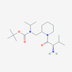 molecular formula C19H37N3O3 B7915611 [1-((S)-2-Amino-3-methyl-butyryl)-piperidin-2-ylmethyl]-isopropyl-carbamic acid tert-butyl ester 