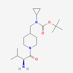 molecular formula C19H35N3O3 B7915614 [1-((S)-2-Amino-3-methyl-butyryl)-piperidin-4-ylmethyl]-cyclopropyl-carbamic acid tert-butyl ester 