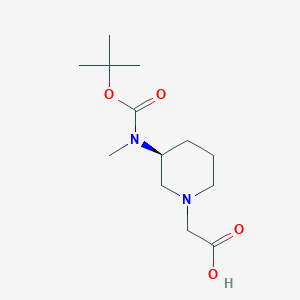 molecular formula C13H24N2O4 B7915638 [(S)-3-(tert-Butoxycarbonyl-methyl-amino)-piperidin-1-yl]-acetic acid 