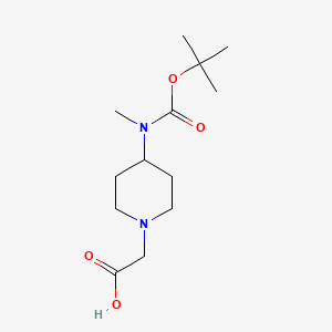 molecular formula C13H24N2O4 B7915640 [4-(tert-Butoxycarbonyl-methyl-amino)-piperidin-1-yl]-acetic acid 