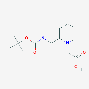 molecular formula C14H26N2O4 B7915648 {2-[(tert-Butoxycarbonyl-methyl-amino)-methyl]-piperidin-1-yl}-acetic acid 