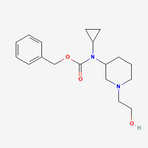 Cyclopropyl-[1-(2-hydroxy-ethyl)-piperidin-3-yl]-carbamic acid benzyl ester