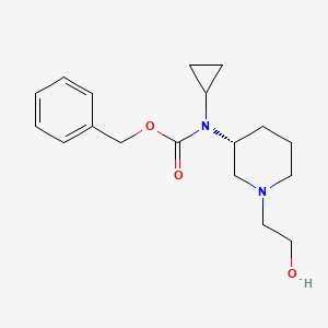 molecular formula C18H26N2O3 B7915706 Cyclopropyl-[(R)-1-(2-hydroxy-ethyl)-piperidin-3-yl]-carbamic acid benzyl ester 