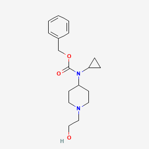 Cyclopropyl-[1-(2-hydroxy-ethyl)-piperidin-4-yl]-carbamic acid benzyl ester