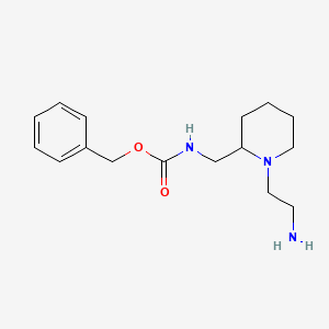 molecular formula C16H25N3O2 B7915738 [1-(2-Amino-ethyl)-piperidin-2-ylmethyl]-carbamic acid benzyl ester 