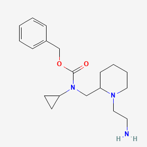 molecular formula C19H29N3O2 B7915772 [1-(2-Amino-ethyl)-piperidin-2-ylmethyl]-cyclopropyl-carbamic acid benzyl ester 