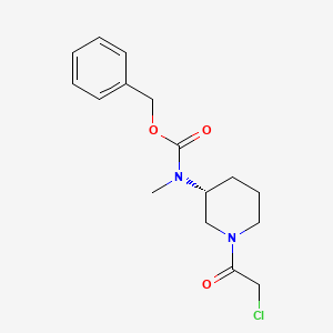 molecular formula C16H21ClN2O3 B7915827 [(R)-1-(2-Chloro-acetyl)-piperidin-3-yl]-methyl-carbamic acid benzyl ester 