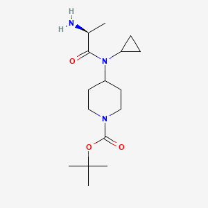 molecular formula C16H29N3O3 B7915848 4-[((S)-2-Amino-propionyl)-cyclopropyl-amino]-piperidine-1-carboxylic acid tert-butyl ester 