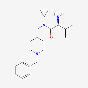 molecular formula C21H33N3O B7916105 (S)-2-Amino-N-(1-benzyl-piperidin-4-ylmethyl)-N-cyclopropyl-3-methyl-butyramide 