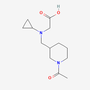 molecular formula C13H22N2O3 B7916196 [(1-Acetyl-piperidin-3-ylmethyl)-cyclopropyl-amino]-acetic acid 