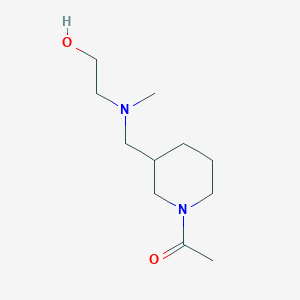 molecular formula C11H22N2O2 B7916238 1-(3-{[(2-Hydroxy-ethyl)-methyl-amino]-methyl}-piperidin-1-yl)-ethanone 