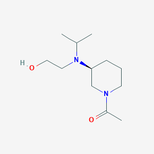 molecular formula C12H24N2O2 B7916278 1-{(S)-3-[(2-Hydroxy-ethyl)-isopropyl-amino]-piperidin-1-yl}-ethanone 