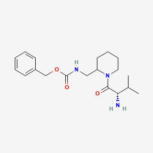 molecular formula C19H29N3O3 B7916313 [1-((S)-2-Amino-3-methyl-butyryl)-piperidin-2-ylmethyl]-carbamic acid benzyl ester 