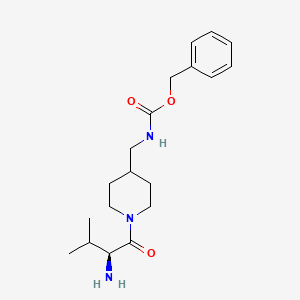 molecular formula C19H29N3O3 B7916315 [1-((S)-2-Amino-3-methyl-butyryl)-piperidin-4-ylmethyl]-carbamic acid benzyl ester 