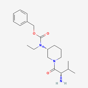 molecular formula C20H31N3O3 B7916378 [(R)-1-((S)-2-Amino-3-methyl-butyryl)-piperidin-3-yl]-ethyl-carbamic acid benzyl ester 