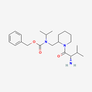 molecular formula C22H35N3O3 B7916416 [1-((S)-2-Amino-3-methyl-butyryl)-piperidin-2-ylmethyl]-isopropyl-carbamic acid benzyl ester 