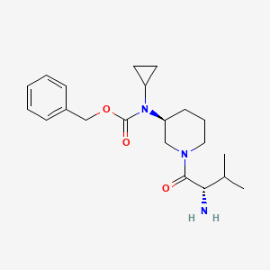 molecular formula C21H31N3O3 B7916434 [(S)-1-((S)-2-Amino-3-methyl-butyryl)-piperidin-3-yl]-cyclopropyl-carbamic acid benzyl ester 