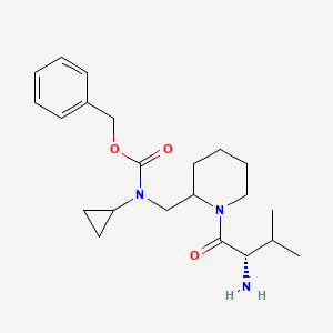 molecular formula C22H33N3O3 B7916454 [1-((S)-2-Amino-3-methyl-butyryl)-piperidin-2-ylmethyl]-cyclopropyl-carbamic acid benzyl ester 