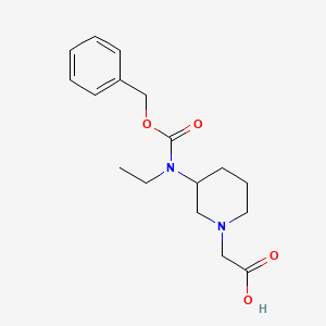 molecular formula C17H24N2O4 B7916483 [3-(Benzyloxycarbonyl-ethyl-amino)-piperidin-1-yl]-acetic acid 