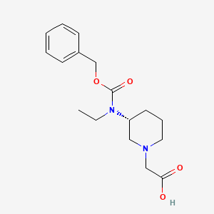 molecular formula C17H24N2O4 B7916487 [(R)-3-(Benzyloxycarbonyl-ethyl-amino)-piperidin-1-yl]-acetic acid 