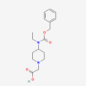 molecular formula C17H24N2O4 B7916502 [4-(Benzyloxycarbonyl-ethyl-amino)-piperidin-1-yl]-acetic acid 