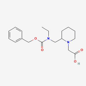 molecular formula C18H26N2O4 B7916508 {2-[(Benzyloxycarbonyl-ethyl-amino)-methyl]-piperidin-1-yl}-acetic acid 