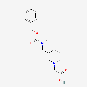 molecular formula C18H26N2O4 B7916515 {3-[(Benzyloxycarbonyl-ethyl-amino)-methyl]-piperidin-1-yl}-acetic acid 