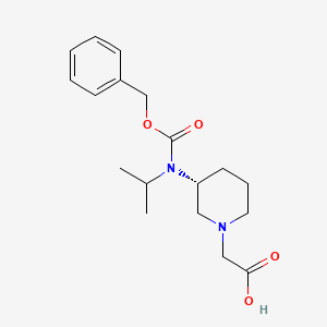 molecular formula C18H26N2O4 B7916522 [(R)-3-(Benzyloxycarbonyl-isopropyl-amino)-piperidin-1-yl]-acetic acid 