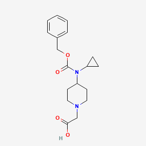 molecular formula C18H24N2O4 B7916535 [4-(Benzyloxycarbonyl-cyclopropyl-amino)-piperidin-1-yl]-acetic acid 