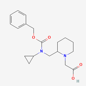 molecular formula C19H26N2O4 B7916538 {2-[(Benzyloxycarbonyl-cyclopropyl-amino)-methyl]-piperidin-1-yl}-acetic acid 