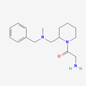 molecular formula C16H25N3O B7916666 2-Amino-1-{2-[(benzyl-methyl-amino)-methyl]-piperidin-1-yl}-ethanone 