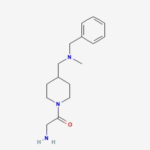 molecular formula C16H25N3O B7916670 2-Amino-1-{4-[(benzyl-methyl-amino)-methyl]-piperidin-1-yl}-ethanone 