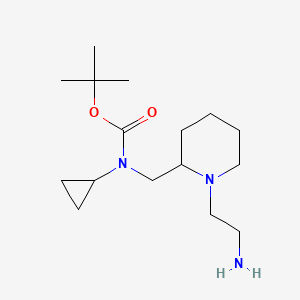 molecular formula C16H31N3O2 B7916701 [1-(2-Amino-ethyl)-piperidin-2-ylmethyl]-cyclopropyl-carbamic acid tert-butyl ester 