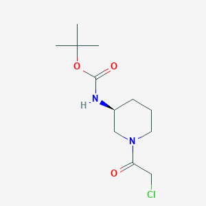 molecular formula C12H21ClN2O3 B7916722 [(S)-1-(2-Chloro-acetyl)-piperidin-3-yl]-carbamic acid tert-butyl ester 