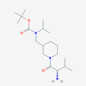 molecular formula C19H37N3O3 B7916805 [1-((S)-2-Amino-3-methyl-butyryl)-piperidin-3-ylmethyl]-isopropyl-carbamic acid tert-butyl ester 